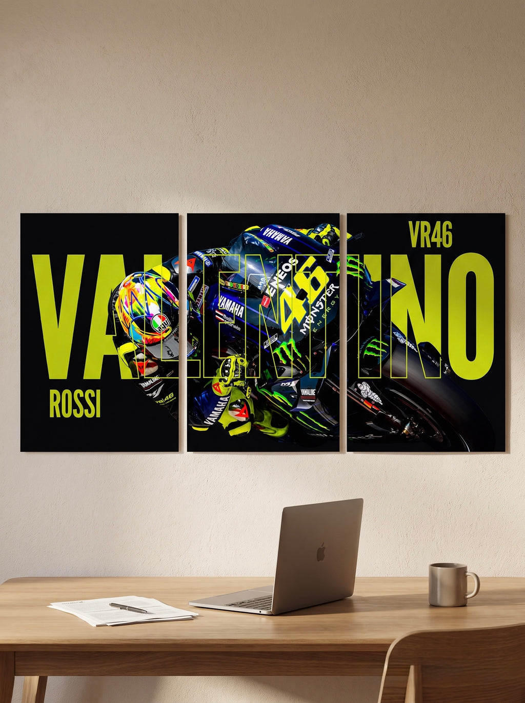 Valentino Rossi VR46 Split Poster - Set of 3