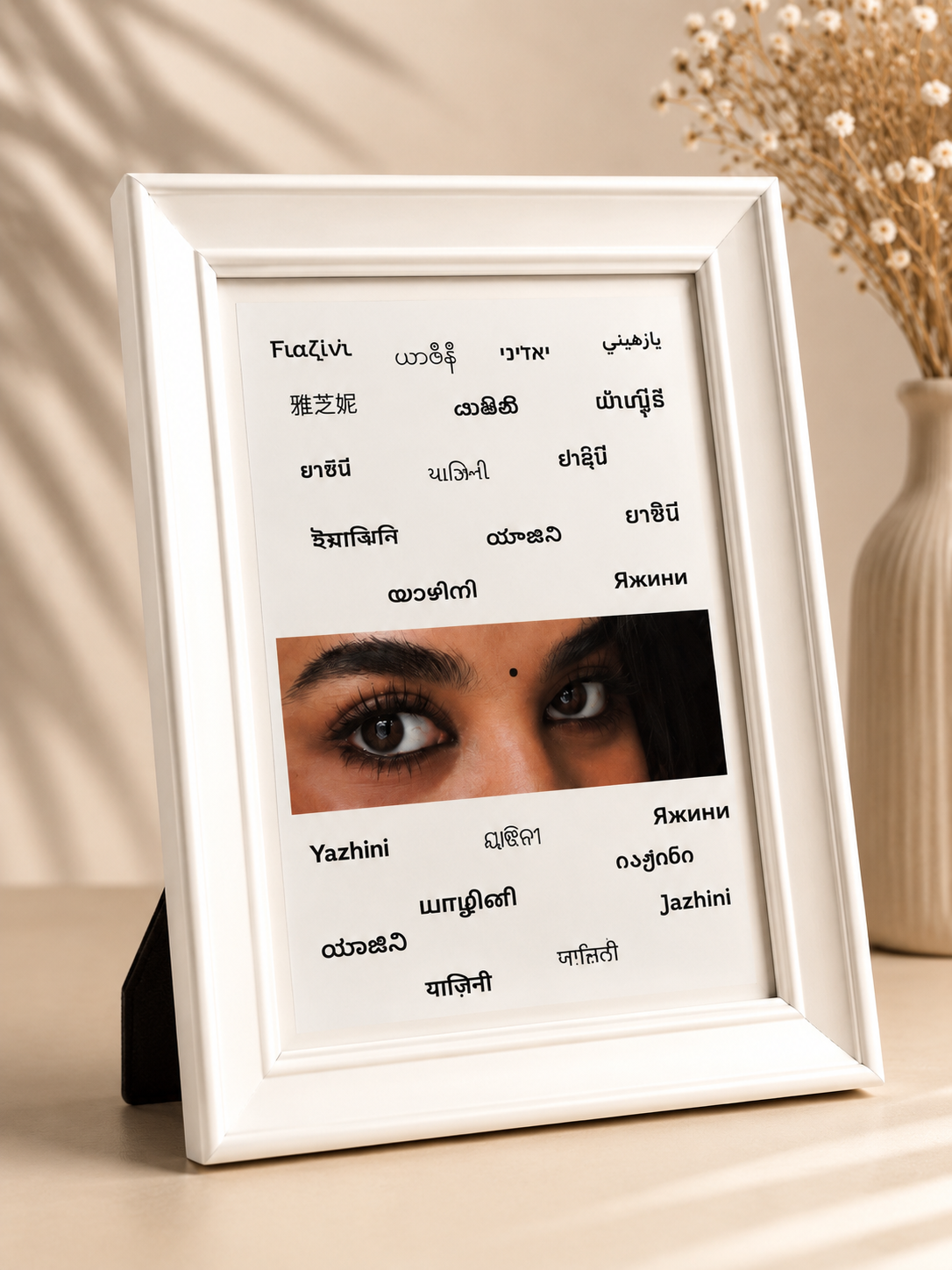 Custom Name in Different Languages Frame