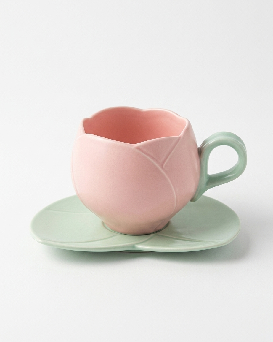 The Tulip Cup — Ceramic Tea Set 🌷
