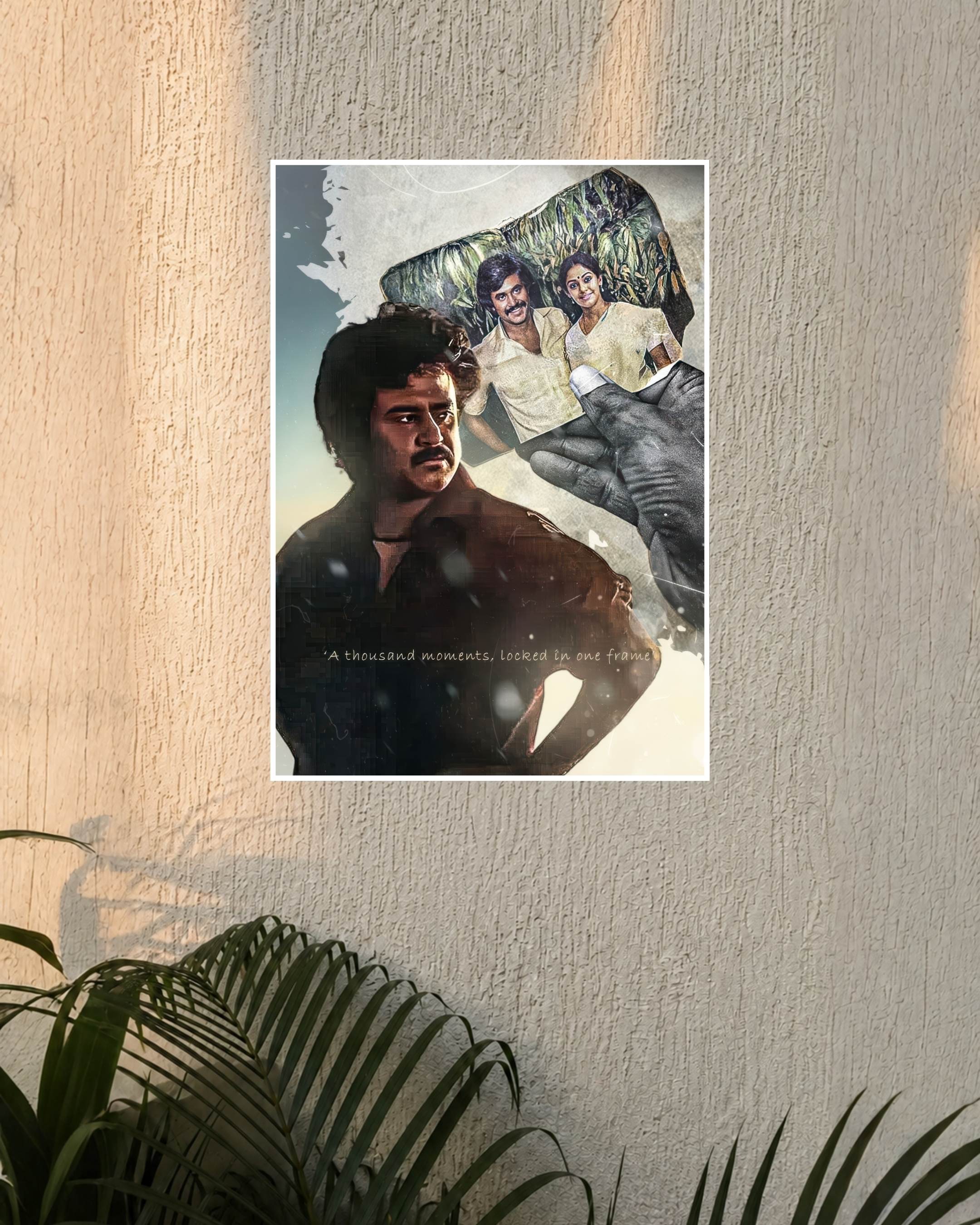 Thalapathy – Rajinikanth & Shobana Cinematic Collage Poster