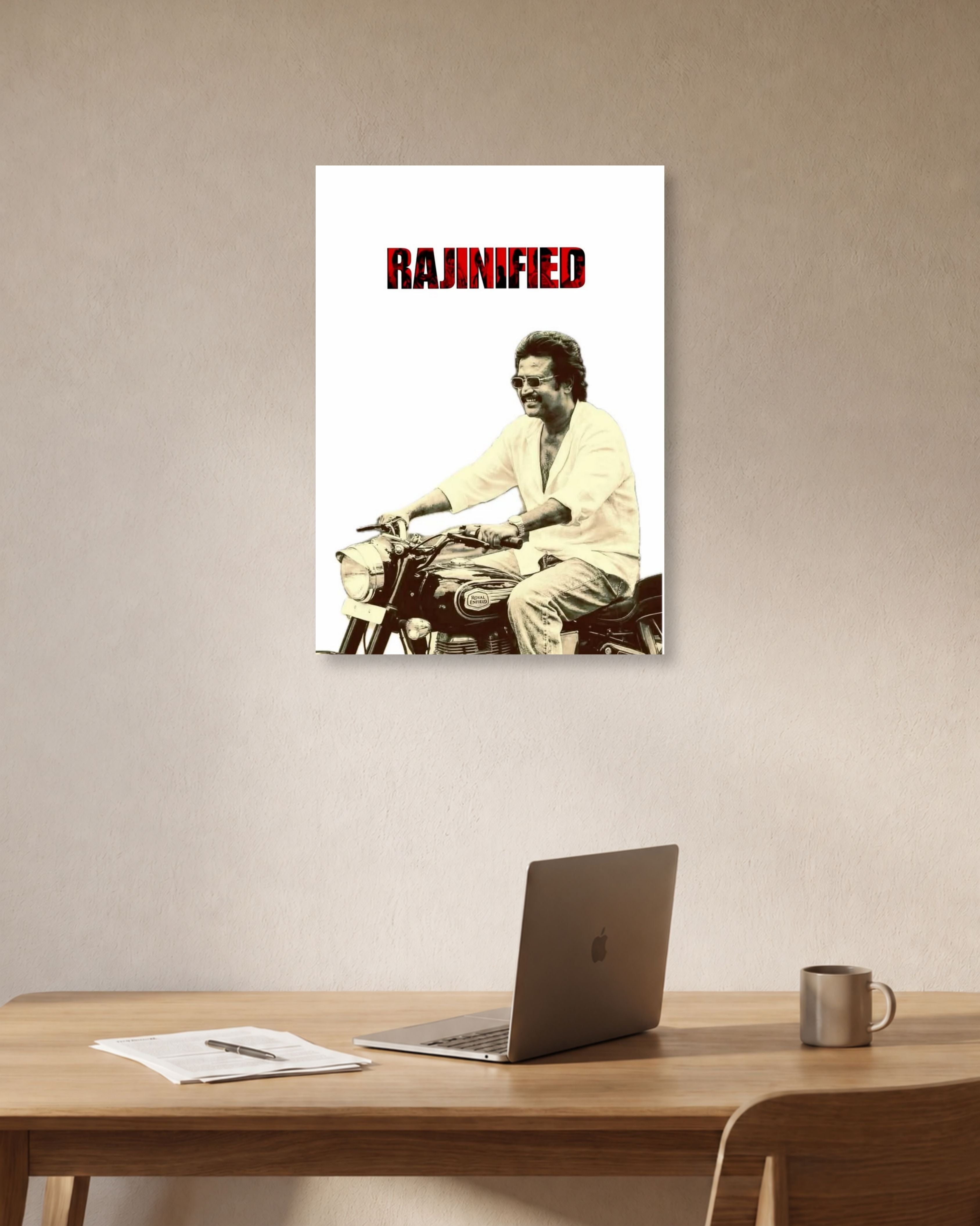 Rajinified – Rajinikanth Royal Enfield Fan Art Poster