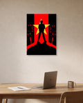 Heroic Figure – Rajinikanth Bold Star Silhouette Movie Poster