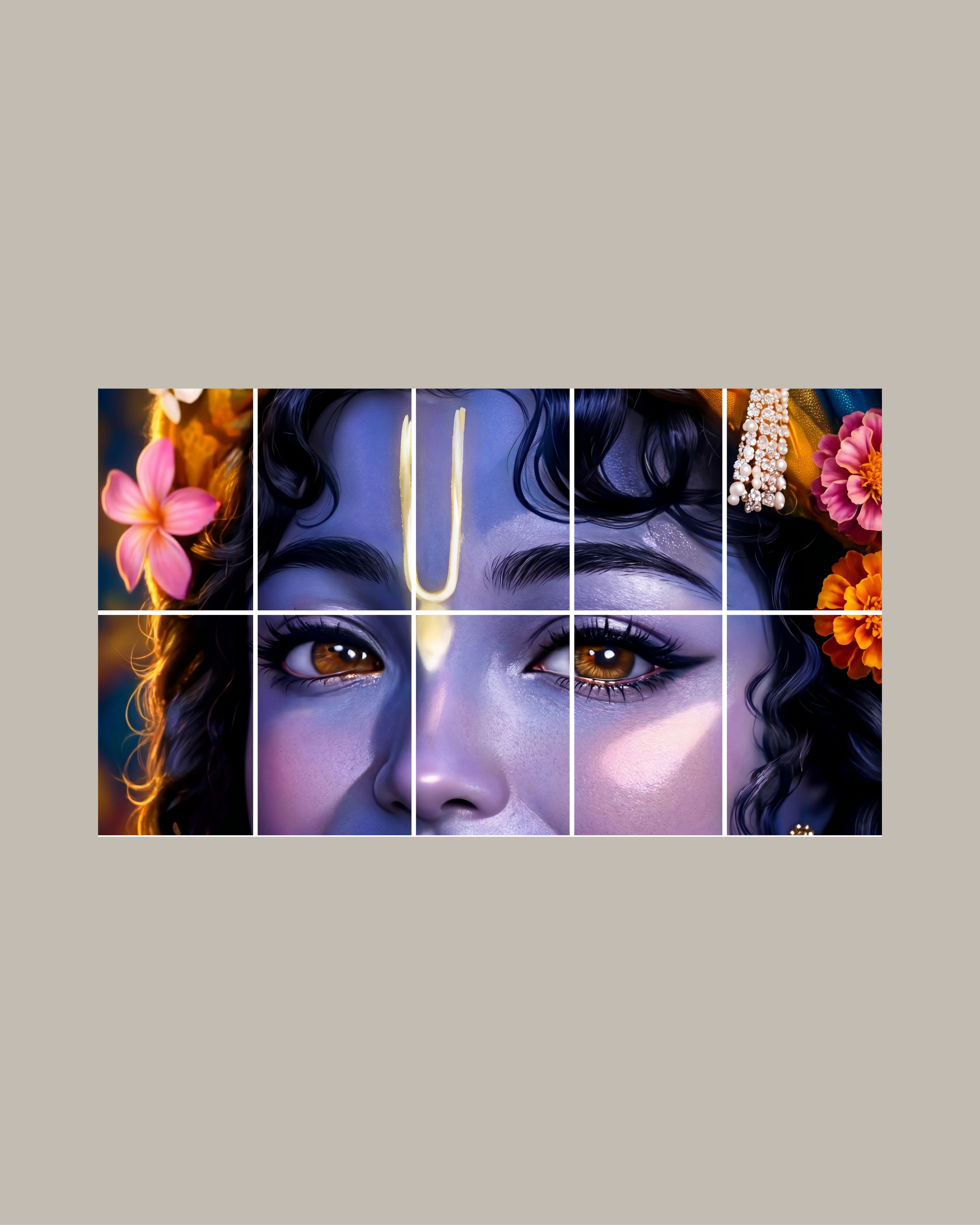 The Divine Gaze — Radha Krishna Set of 10 Posters
