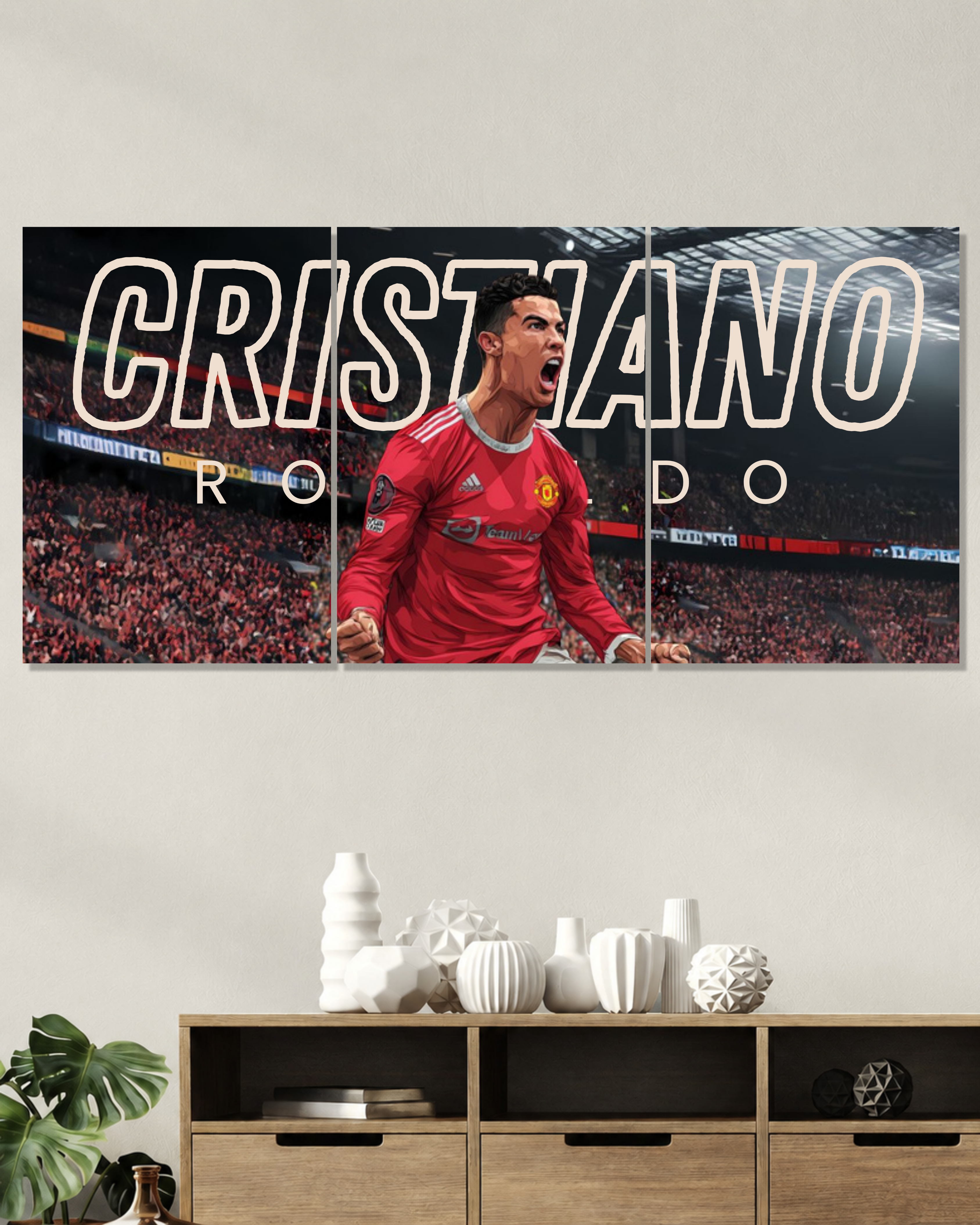 Cristiano Ronaldo Manchester United Split Poster