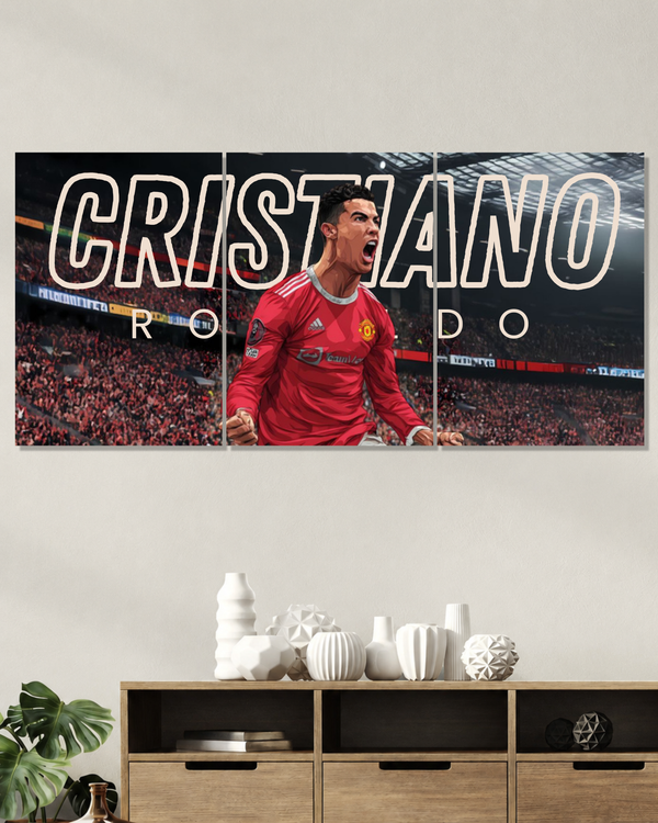 Cristiano Ronaldo Man United – 3 Panel Split Poster Set
