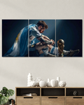 Messi Argentina World Cup Trophy Split Poster