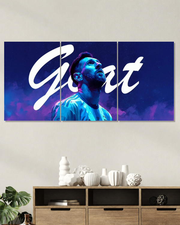 Messi GOAT Argentina – 3 Panel Split Poster Set