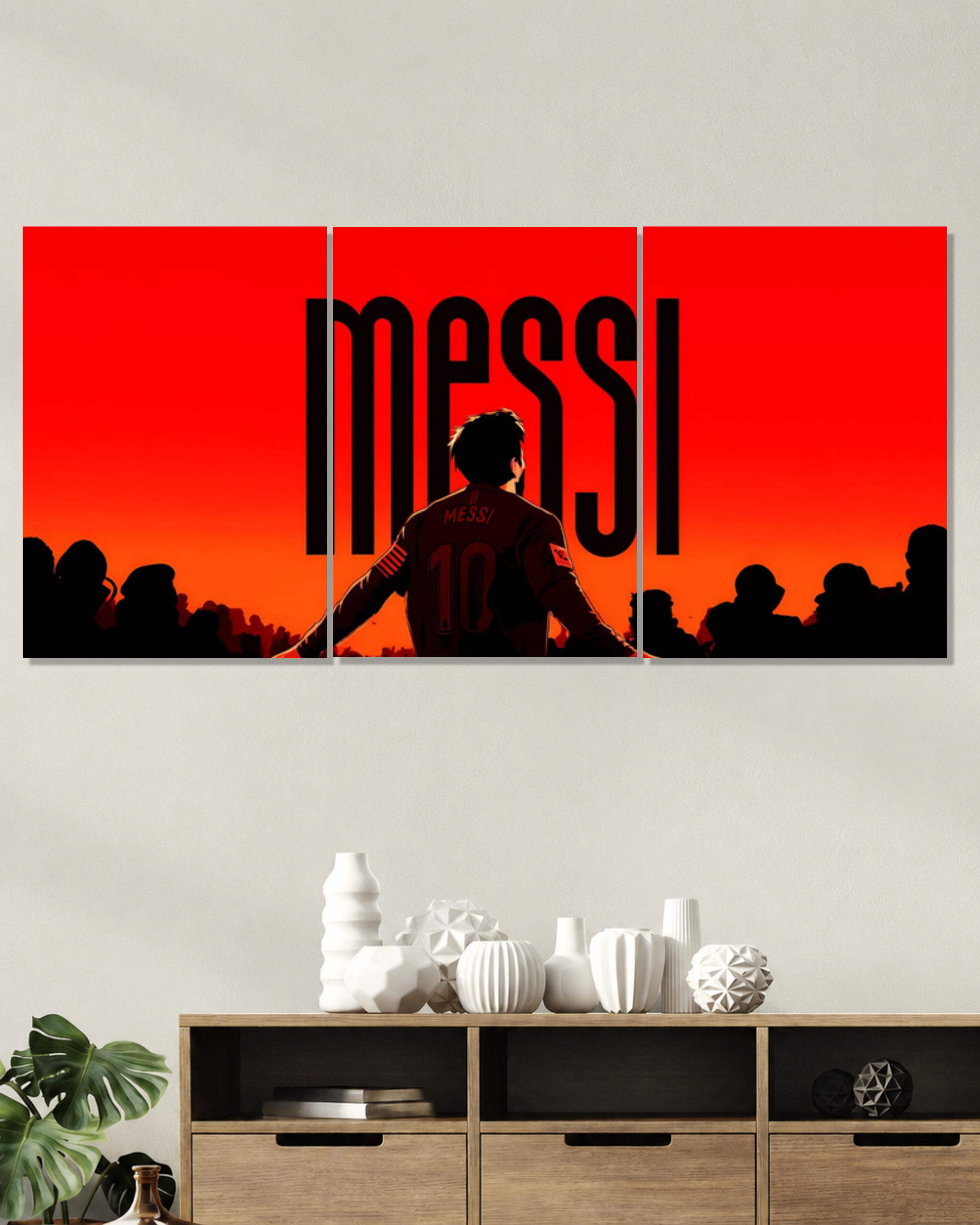 Messi Silhouette Split Poster