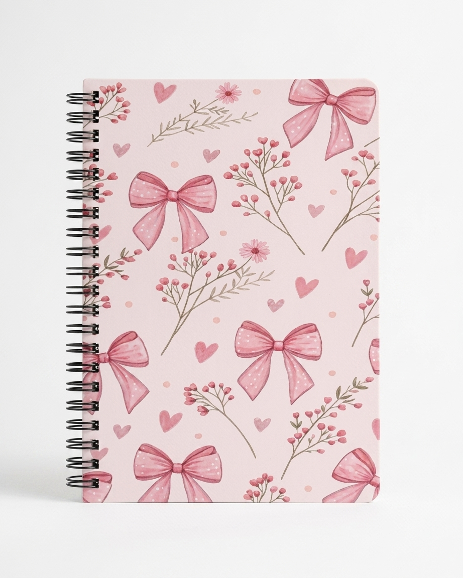 The Bow Notebook — A5 Spiral Journal 🎀