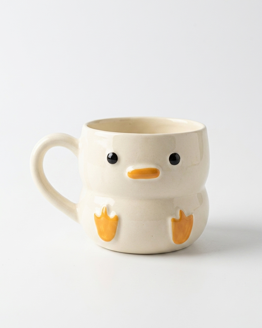 The Duck Mug — Chubby Ceramic Cutie 🐥