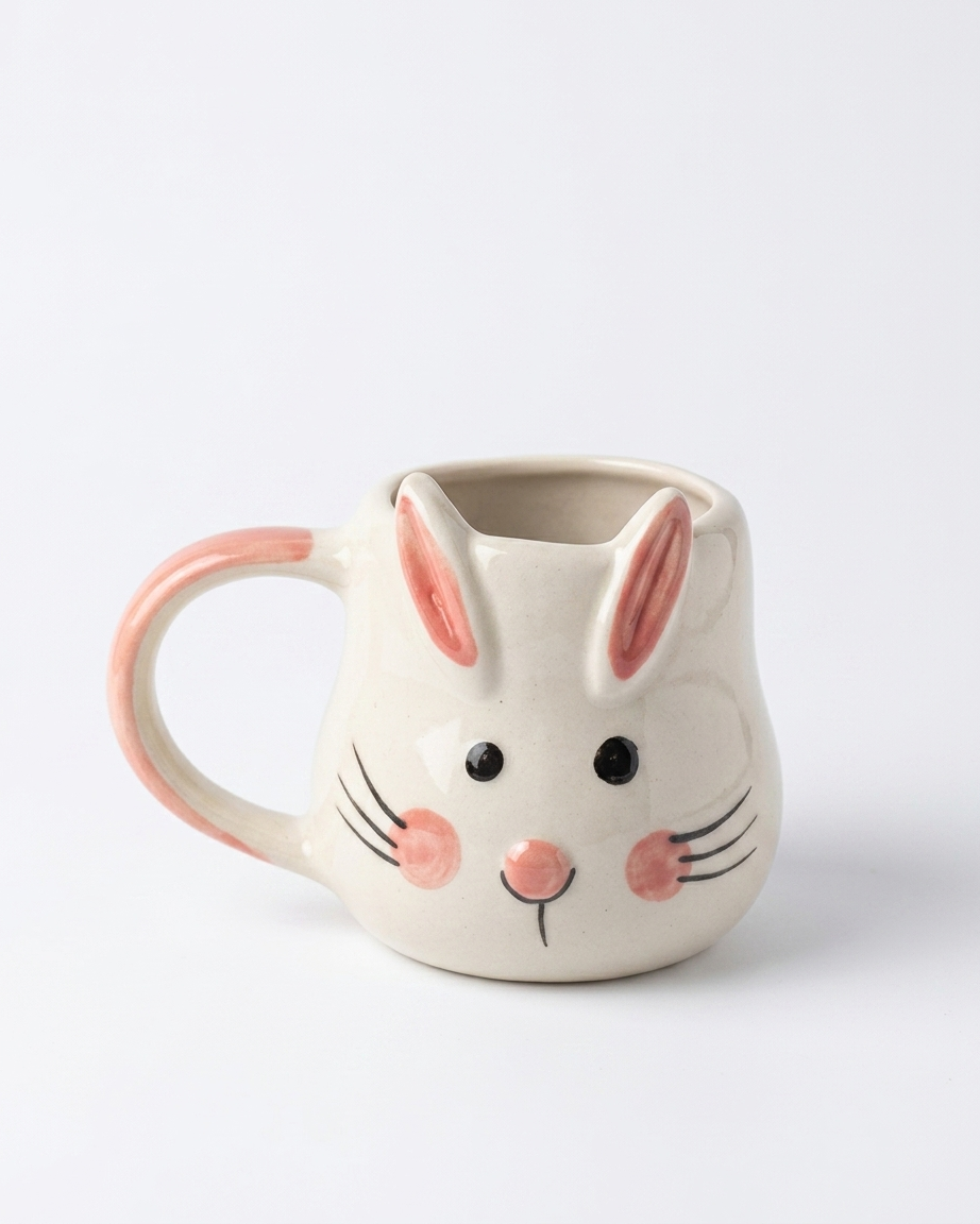 The Bunny Mug — Ceramic Face Cup 🐰