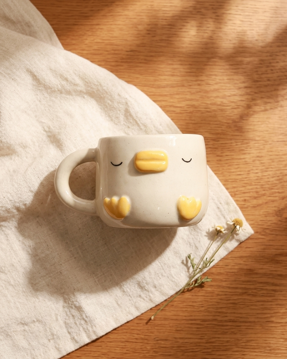 The Chick Mug — Sleepy Ceramic Cutie 🐣