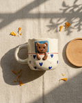 The Peekaboo Bear Mug — Ceramic Heart Cup 🐻💙