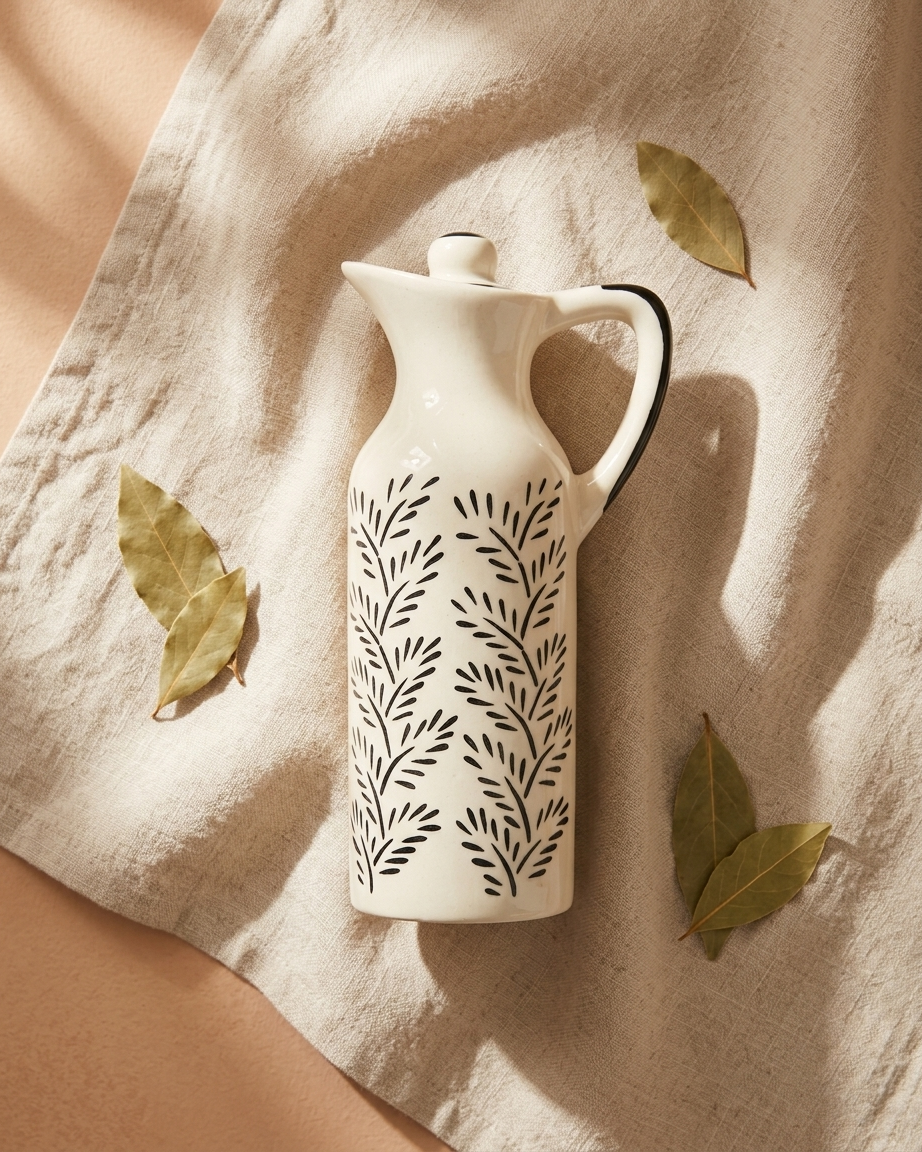 The Leaf Pitcher 300ml Set — 2 Ceramic Pouring Bottles 🌿