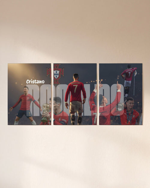 Cristiano Ronaldo Split Poster - Wall Mockup